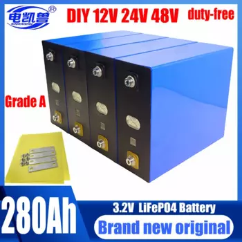 Новинка 2024, 3,2 в, а · ч, оригинальный аккумулятор Lifepo4 DIY 12 В, 24 В, 48 В