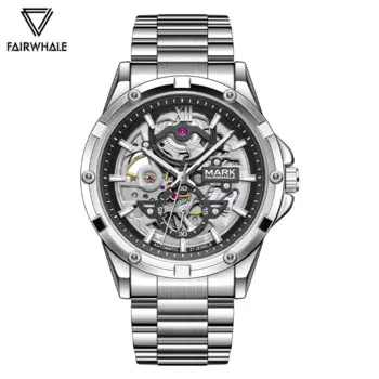 Новинка 2024, автоматические часы Mark Fairwhale, мужские модные часы из нержавеющей стали, мужские роскошные механические наручные часы Reloj