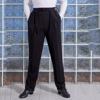 Новинка 2024, брюки для латиноамериканских танцев для мужчин, черные тренировочные брюки для взрослых, мужские костюмы для выступлений, модель DQS16453