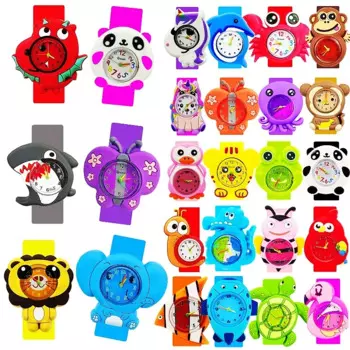Новинка 2024, детские часы с мультипликационным рисунком, милые игрушки с различными животными, детский браслет для девочек и мальчиков, детские электронные часы, часы в подарок