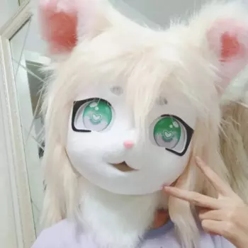 Новинка 2024, Fursuit Kigurumi, гарнитура для косплея на Хэллоуин, милый костюм, маска на голову, кролик, аксессуары для девочек, подарок на Хэллоуин