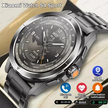 Новинка 2024 года для Xiaomi Watch S4, спортивные умные часы, мужские AMOLED-экраны, NFC, GPS, компас, пульсометр, водонепроницаемые, Bluetooth, умные часы с вызовом