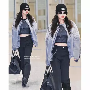 Новинка 2024, корейская мода, джинсовая куртка firmранчо для женщин, свободная уличная одежда, джинсовая куртка на весну и осень