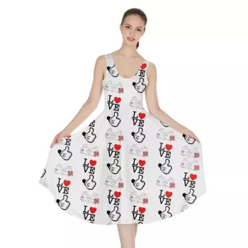 Новинка 2024, летние соблазнительные платья Disney с Микки стичем оханой, женские платья с коротким рукавом, платье Disney