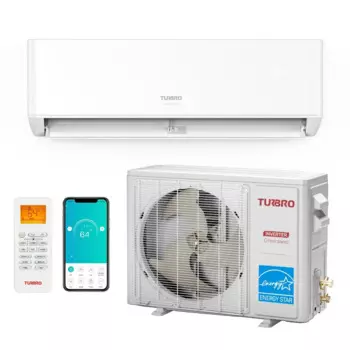 Новинка 2024, мини-инвертор переменного тока без каналов 12000 BTU с тепловым насосом, 23 дюйма, 230 В, с поддержкой Wi-Fi, с охлаждением до 750 кв. футов