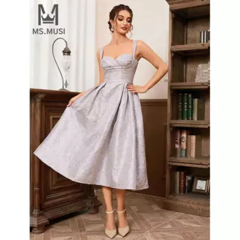 Новинка 2024, модное женское платье-миди на бретелях с вышивкой без рукавов