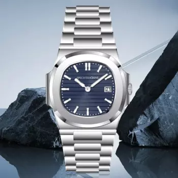 Новинка 2024, Мужские кварцевые наручные часы, супер тонкие синие спортивные часы с сапфировым стеклом, водонепроницаемые мужские часы из нержавеющей стали до 50 м