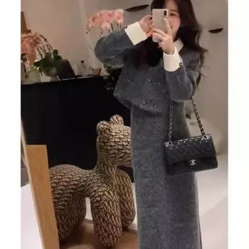Новинка 2024, осень/зима, Женский шикарный комплект Lnsozkdg из двух предметов, высококачественный пиджак и юбка, Женский офисный костюм, комплекты для женщин, Лидер продаж