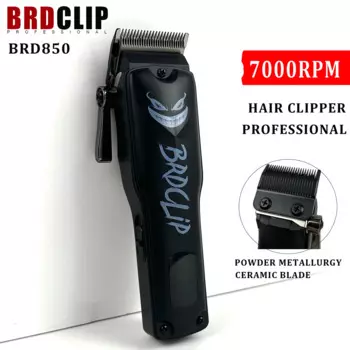 Новинка 2024, профессиональная машинка для стрижки волос BRDCLIP 850, лезвие для порошковой металлургии, Парикмахерские стрижки, триммер для мужской стрижки