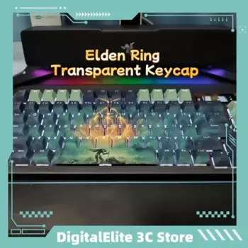 Новинка 2024, прозрачная клавиатура Elden с нагревательной сублимационной игрой Pbt, периферийная Прочная механическая клавиатура для киберспорта с 108 клавишами