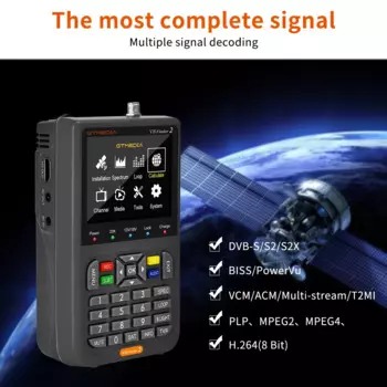 Новинка 2024, спутниковый искатель V8 Finder2, цифровой детектор сигнала FTA DVB-S/ S2/ S2X, приемник, ЖК-экран для настройки спутниковой ТВ-тарелки