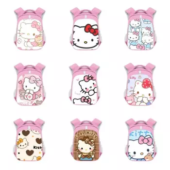 Новинка 2024, сумка для начальной школы Kt Cat, детская школьная сумка с мультипликационным котенком, милый рюкзак для девочек с розовым рисунком, подарок