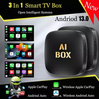 Новинка 2024, ТВ-приставка для Smart TV, Android 13,0, проводной и беспроводной адаптер для автоматического воспроизведения на базе Android, встроенный Google Appstore, Netflix, Youtube
