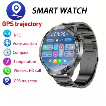 Новинка 2024, умные часы с GPS, Bluetooth, звонки, траектория движения, трекер сердечного ритма, мониторинг здоровья, мужские умные часы Smart Island