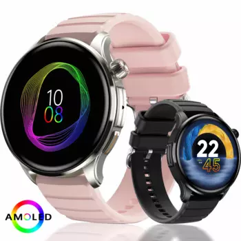 Новинка 2024, водонепроницаемые Смарт-часы IP67 es для женщин, спортивные часы AMOLED с Bluetooth, умные часы с напоминанием о сообщениях и мониторинге здоровья