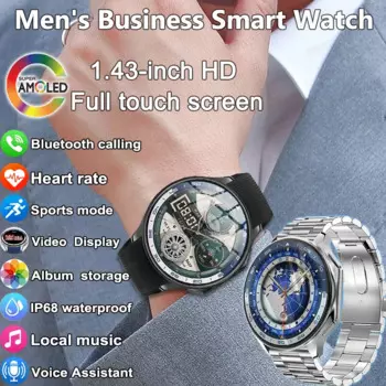 Новинка 2024, высококачественные деловые часы Xiaomi, умные часы с поддержкой 4G памяти, HD, Bluetooth, звонки, мужские спортивные водонепроницаемые часы для фитнеса