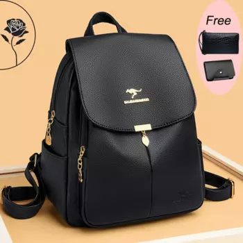 Новинка 2024, высококачественный кожаный рюкзак, женские сумки на плечо, многофункциональный дорожный рюкзак, школьные сумки для девочек, рюкзак, рюкзак