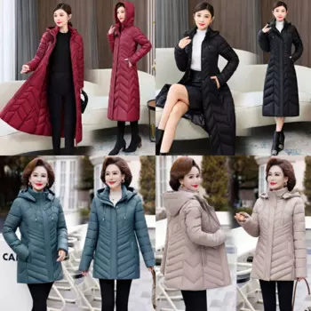 Новинка 2024, зимнее пуховое пальто с капюшоном, женская тонкая куртка на белом утином пуху, парки, Женская длинная теплая куртка-пуховик, верхняя одежда T556
