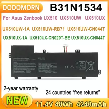 Новинка B31N1534 Аккумулятор для ноутбука Asus Zenbook UX510 UX510UW-1A/RB71/CN044T UX510UX-CN020T-BE/CN044T/1A Series 48Wh 4240mAh 11,4 V