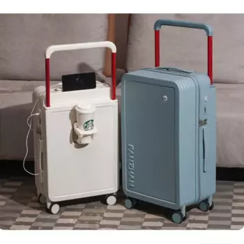 Новинка, держатель для чашки для багажа с широкой ручкой, легкий чемодан на колесиках для путешествий, чемодан с паролем, унисекс, чемодан на колесиках