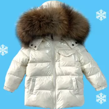 Новинка, детская длинная пуховая зимняя одежда для мальчиков и девочек, детский утепленный пуховик в европейском и американском стиле, Детское пальто