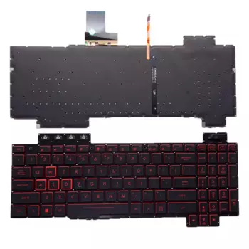 Новинка для Asus TUF Gaming FX504 FX504GD FX504GE FX504GM английская клавиатура с красной подсветкой