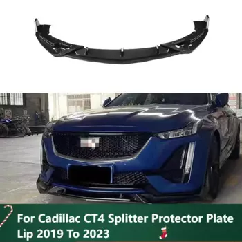 Новинка! Для CT5 Cadillac, спойлер на передний бампер для Cadillac CT4, защитная пластина для губ 2019-2023, глянцевая черная юбка для кузова
