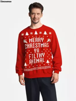 Новинка для мужчин и женщин, искусственный 3D смешной цифровой принт, Уродливый Рождественский свитер, пуловер унисекс, Праздничный Рождественский Свитшот джемпер, топы