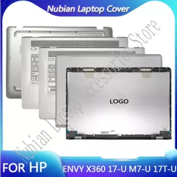 Новинка для ноутбука HP ENVY X360 17-U M7-U 17T-U, задняя крышка для ноутбука, подставка для рук, нижняя часть, Нижняя крышка, серебристая