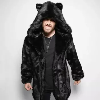 Новинка, Европейская и американская шуба из искусственного меха, мужское зимнее теплое Мраморное пальто для отдыха, мужское длинное пальто с капюшоном, меховое пальто