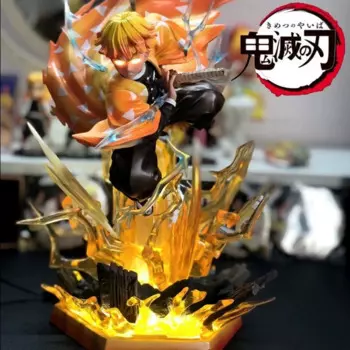 Новинка, игрушка-убийца демонов Agatsuma Zenitsu, Экшн-камера Thunderclap и Flash эффект, аниме киметсу, фигурка модели No Yaiba, подарок