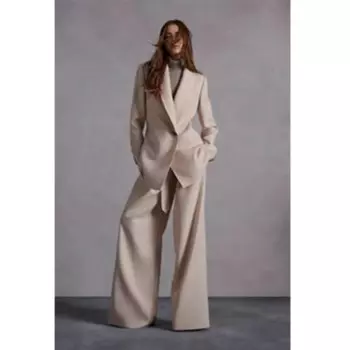 Новинка, комплект из двух предметов для женщин, высококачественный Женский костюм из двух предметов, повседневные уличные модные однобортные костюмы из Сержа и брюк