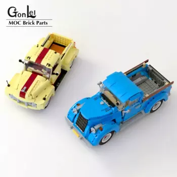 Новинка, креативный эксперт MOC, винтажный пикап, грузовик, классическая модель автомобиля, строительные блоки, кирпичи «сделай сам», подходят для автомобиля 10252 10271, игрушка