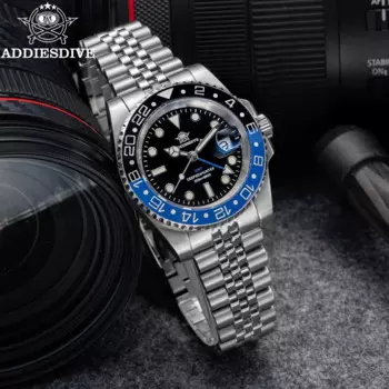 Новинка, кварцевые часы ADDIESDIVE с механизмом GMT, светящиеся часы BGW9 из нержавеющей стали 20 бар, водонепроницаемые мужские часы для дайвинга, мужские часы