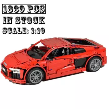 Новинка, модель автомобиля в масштабе 1:10 стандарта R8 V10, детские строительные блоки, обучающая игрушка, подарки на день рождения