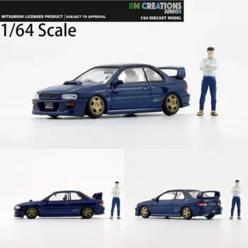 Новинка, модель Impreza WRX CG8 в масштабе 1/64, модель R-ID версия, 3 дюйма, автомобили от BM Creations JUNIOR, литые игрушки для коллекции, подарок