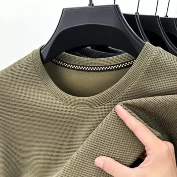 Новинка, мужская повседневная футболка, свитер с длинным рукавом, Мужская одежда, пуловер с круглым вырезом, топы