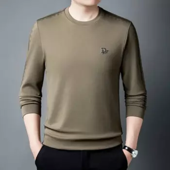 Новинка, мужская повседневная футболка, свитер с длинным рукавом, Мужская одежда, пуловер с круглым вырезом, топы, мужская одежда