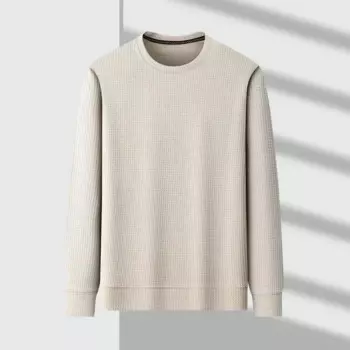 Новинка, мужская повседневная футболка, свитер с длинным рукавом, Мужская одежда, пуловер с круглым вырезом, топы, мужская одежда