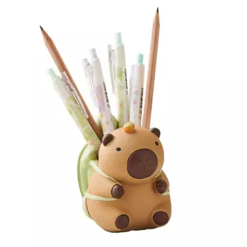 Новинка, настольный держатель для канцелярских принадлежностей Capybara, полимерная ручка и чашка для кисточек