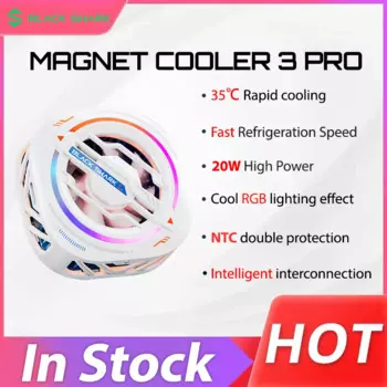 Новинка, охладитель Black Shark Magnet 3 Pro, вентилятор быстрого охлаждения, охладитель воздуха, радиатор с RGB, быстрое охлаждение для Android и iOS