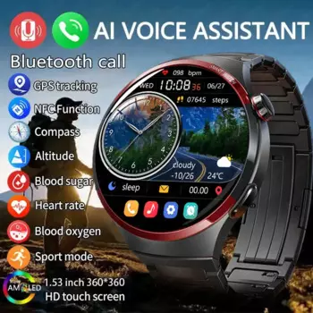 Новинка, оригинальные Смарт-часы Huawei Xiaomi 4 Pro, мужские Смарт-часы с GPS-трекером, AMOLED дисплей 360*360, HD экран, умные часы с функцией Bluetooth для звонков