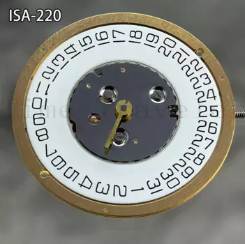 Новинка, Оригинальный швейцарский механизм ISA 220, мужской кварцевый механизм с двумя иглами, 220 с двумя иглами