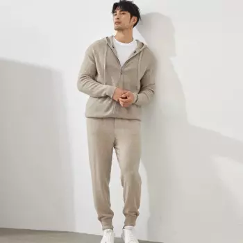 Новинка Осень-зима 100% кашемировый кардиган мужской свитер с капюшоном однотонный вязаный деловой повседневный мужской костюм свитер Горячая Распродажа