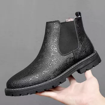 Новинка Осень-зима 2022, модная мужская обувь, брендовые удобные классические мужские ботинки на шнуровке, мужские флисовые ботинки