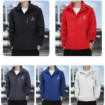 Новинка Осень-зима 2023, мужская повседневная куртка с капюшоном, Тонкий тренчкот, верхняя одежда, Высококачественная куртка большого размера на весну и осень