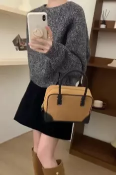 Новинка Осень-зима 2024 утолщенный мягкий восковой 100% чистый кашемировый свитер женский свитер с круглым вырезом свободный джемпер вязаный