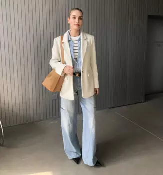 Новинка Осень-зима 2024, женская модная базовая шерстяная куртка, базовый блейзер