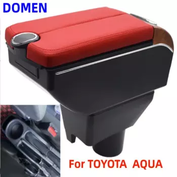 Новинка, подлокотник для TOYOTA AQUA, центральный подлокотник для Toyota Aqua, аксессуары для центральной консоли, зарядка через USB