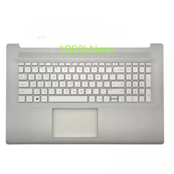 Новинка, подставка для рук HP 17-cn 17-cp 17t-cn, клавиатура без подсветки, цвет серебристый